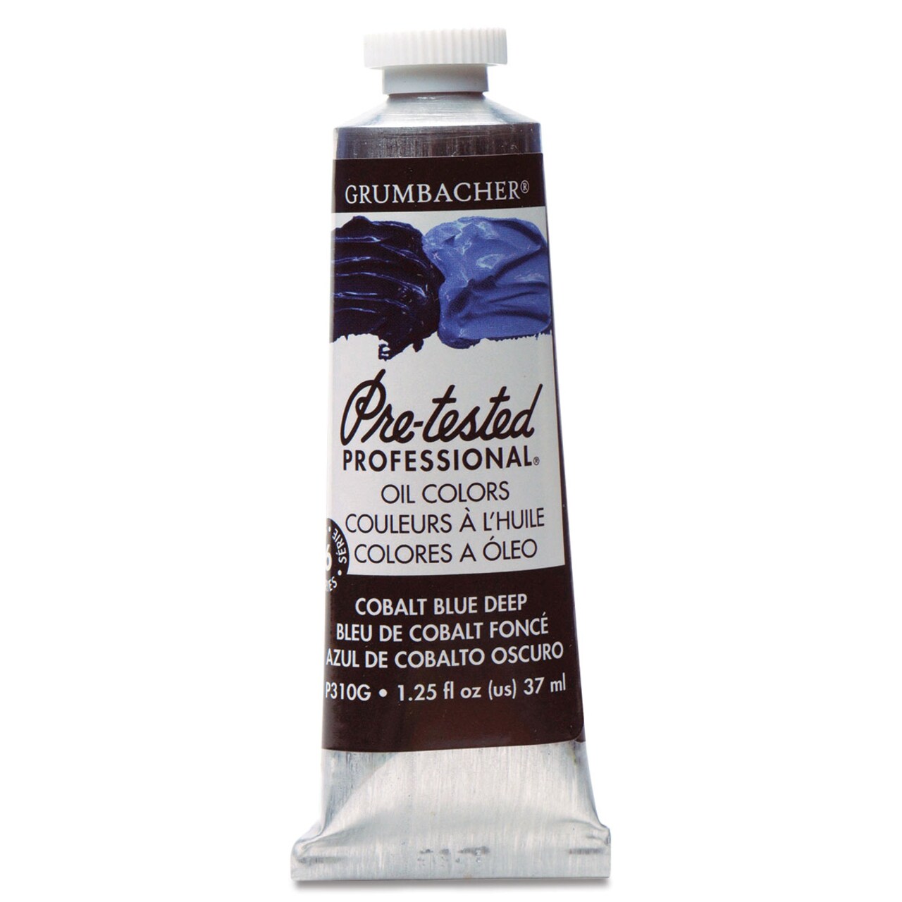 Grumbacher Pre-Tested Artists' Oil Color - Cobalt Blue Deep, 1.25 oz tube